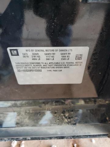 81480005 :رقم المزاد ، 2G1165S39F9103092 vin ، 2015 Chevrolet Impala مزاد بيع