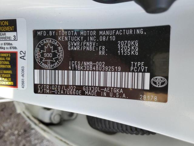 Продажа на аукционе авто 2011 Toyota Avalon Bas, vin: 4T1BK3DB4BU392519, номер лота: 71681995