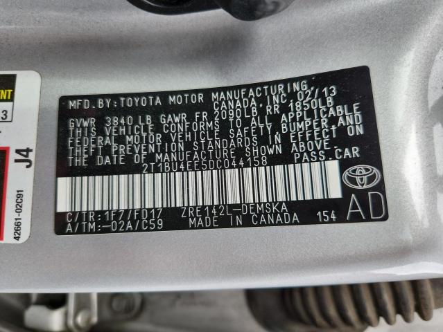 Aukcja sprzedaży 2013 Toyota Corolla Ba, vin: 2T1BU4EE5DC044158, numer aukcji: 81308085