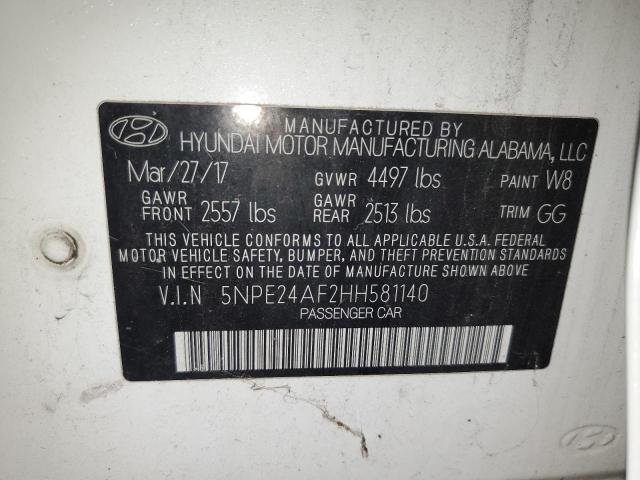 Aukcja sprzedaży 2017 Hyundai Sonata Se, vin: 5NPE24AF2HH581140, numer aukcji: 71163005