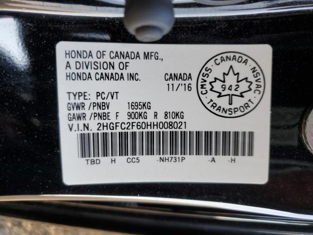 Aukcja sprzedaży 2017 Honda Civic, vin: 2HGFC2F60HH008021, numer aukcji: 71874805