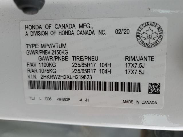 Auction sale of the 2020 Honda Cr-v Lx, vin: 2HKRW2H2XLH219823, lot number: 84914005