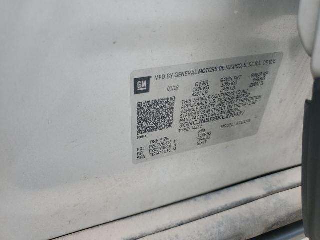 81367075 :رقم المزاد ، 3GNCJNSB9KL270427 vin ، 2019 Chevrolet Trax مزاد بيع