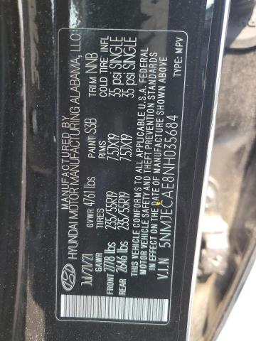 71252065 :رقم المزاد ، 5NMJECAE8NH035684 vin ، 2022 Hyundai Tucson مزاد بيع
