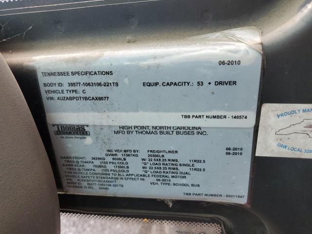 Продажа на аукционе авто 2011 Freigliner Chassis, vin: 4UZABPDT1BCAX6077, номер лота: 81520695