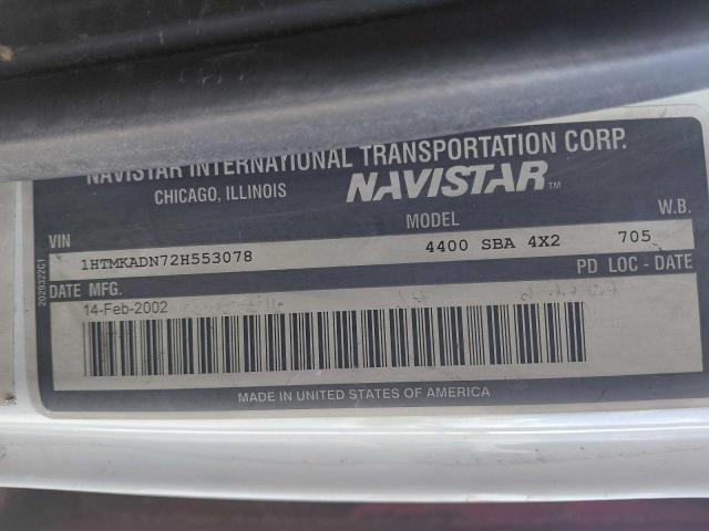 Продаж на аукціоні авто 2002 International 4000 4400, vin: 1HTMKADN72H553078, номер лоту: 71983185