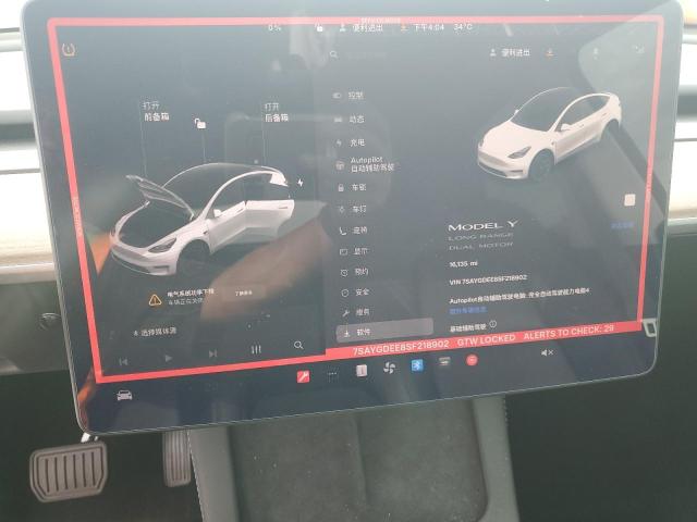 80534075 :رقم المزاد ، 7SAYGDEE8SF218902 vin ، 2025 Tesla Model Y مزاد بيع