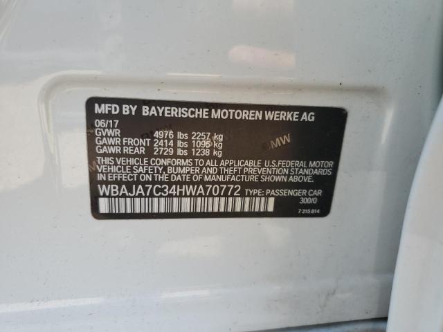 81028485 :رقم المزاد ، WBAJA7C34HWA70772 vin ، 2017 Bmw 530 مزاد بيع