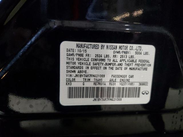 81120805 :رقم المزاد ، JN1BV7AR7FM421069 vin ، 2015 Infiniti Q50 Base مزاد بيع