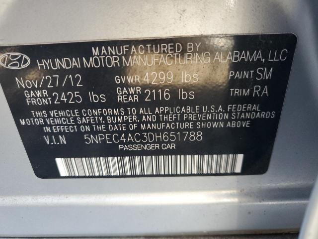 Продажа на аукционе авто 2013 Hyundai Sonata, vin: 5NPEC4AC3DH651788, номер лота: 71101365