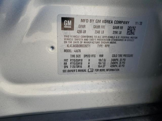 84176235 :رقم المزاد ، KL4CJASBXMB339271 vin ، 2021 Buick Encore مزاد بيع