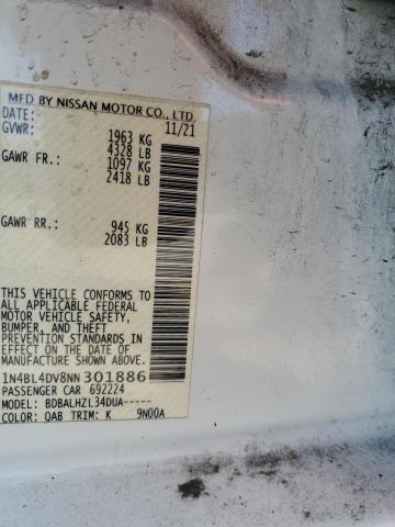 Aukcja sprzedaży 2022 Nissan Altima Sv, vin: 1N4BL4DV8NN301886, numer aukcji: 77709565