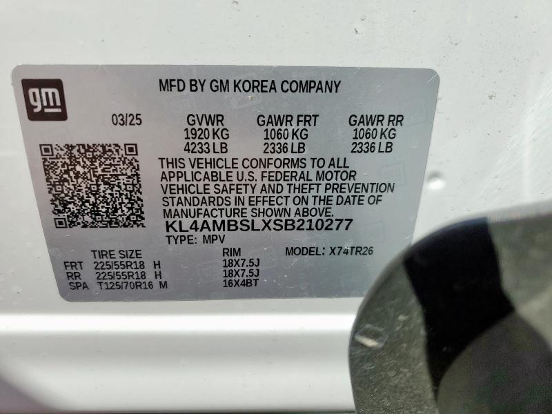 Aukcja sprzedaży 2025 Buick Encore Gx, vin: KL4AMBSLXSB210277, numer aukcji: 71240935