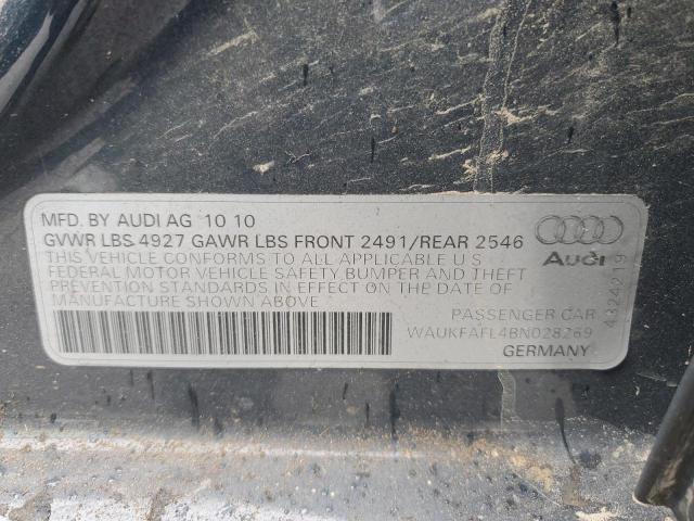 2011 Audi A4 Prestig მანქანა იყიდება აუქციონზე, vin: WAUKFAFL4BN028269, აუქციონის ნომერი: 84695505