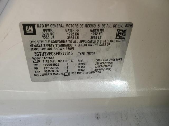 Продажа на аукционе авто 2015 Gmc Sierra, vin: 3GTU2VEC3FG277015, номер лота: 84205945