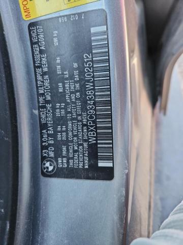 Продаж на аукціоні авто 2008 Bmw X3 3.0si, vin: WBXPC93438WJ02512, номер лоту: 80586495