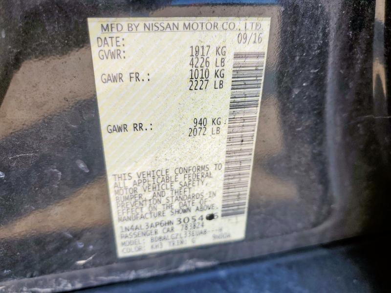 Продажа на аукционе авто 2017 Nissan Altima 2.5, vin: 1N4AL3AP6HN305466, номер лота: 71702165