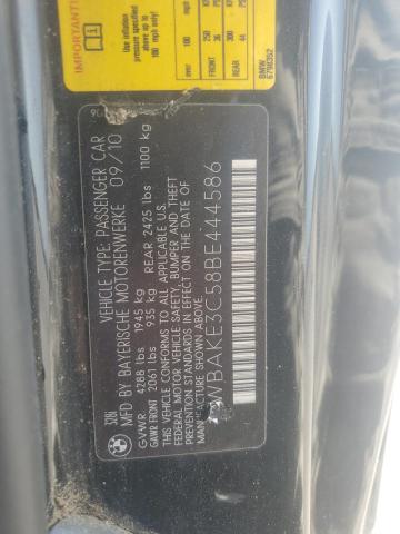 71832945 :رقم المزاد ، WBAKE3C58BE444586 vin ، 2011 Bmw 328 مزاد بيع