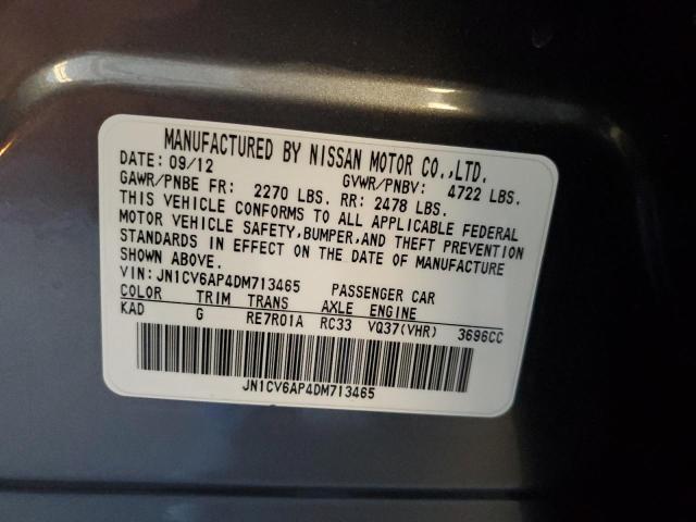 Aukcja sprzedaży 2013 Infiniti G37 Base, vin: JN1CV6AP4DM713465, numer aukcji: 70229725