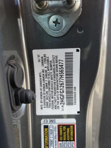 Aukcja sprzedaży 2007 Honda Civic, vin: 2HGFG12677H565477, numer aukcji: 81278635