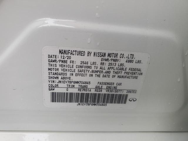 71327435 :رقم المزاد ، JN1EV7BP6MM704845 vin ، 2021 Infiniti Q50 مزاد بيع