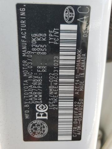 Aukcja sprzedaży 2010 Toyota Matrix, vin: 2T1KE4EE4AC031023, numer aukcji: 70636495