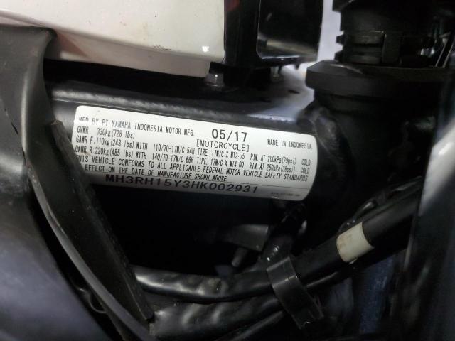 Aukcja sprzedaży 2017 Yamaha Yzfr3 A, vin: MH3RH15Y3HK002931, numer aukcji: 81459235
