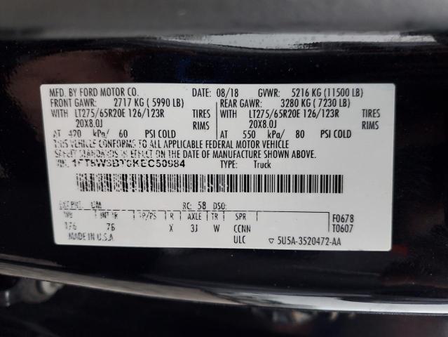 Продаж на аукціоні авто 2019 Ford F350, vin: 1FT8W3BT0KEC50984, номер лоту: 71414305