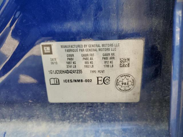 81648135 :رقم المزاد ، 1G1JC5EH4D4241235 vin ، 2013 Chevrolet Sonic مزاد بيع