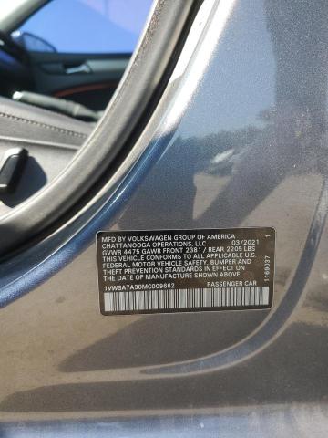 Продаж на аукціоні авто 2021 Volkswagen Passat, vin: 1VWSA7A30MC009662, номер лоту: 81276865