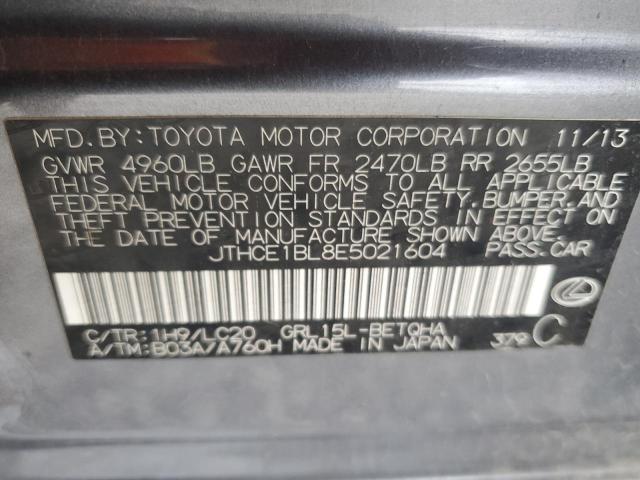 Aukcja sprzedaży 2014 Lexus Gs, vin: JTHCE1BL8E5021604, numer aukcji: 81755535