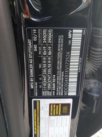 2019 Mercedes-benz Glc 300 4matic მანქანა იყიდება აუქციონზე, vin: WDC0G4KB1KV172524, აუქციონის ნომერი: 72099815