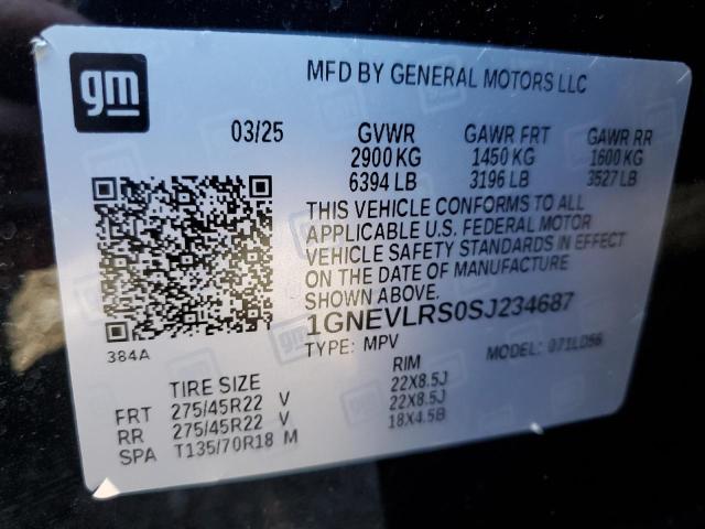 Продажа на аукционе авто 2025 Chevrolet Traverse Rs, vin: 1GNEVLRS0SJ234687, номер лота: 71508115