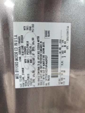 Auction sale of the 2004 Ford Ranger, vin: 1FTYR10D74PA60937, lot number: 81663255
