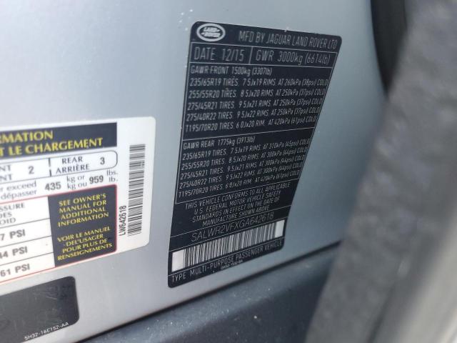 Продажа на аукционе авто 2016 Land Rover Range Rover Sport Hse, vin: SALWR2VFXGA642618, номер лота: 80312445