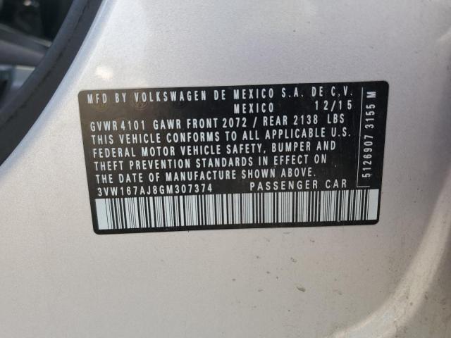 Продаж на аукціоні авто 2016 Volk Jetta S, vin: 3VW167AJ8GM307374, номер лоту: 80954075