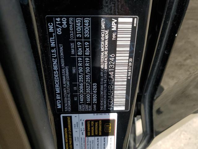 Продаж на аукціоні авто 2014 Mercedes Benz M-class Ml350 4matic, vin: 4JGDA5HB4EA413246, номер лоту: 70508585
