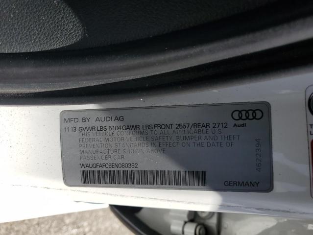 2014 Audi A6 Premium მანქანა იყიდება აუქციონზე, vin: WAUGFAFC6EN080352, აუქციონის ნომერი: 71560315