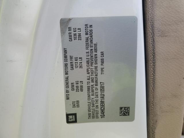 69062405 :رقم المزاد ، 1G4HC5EM1AU105817 vin ، 2010 Buick Lucerne Cx مزاد بيع