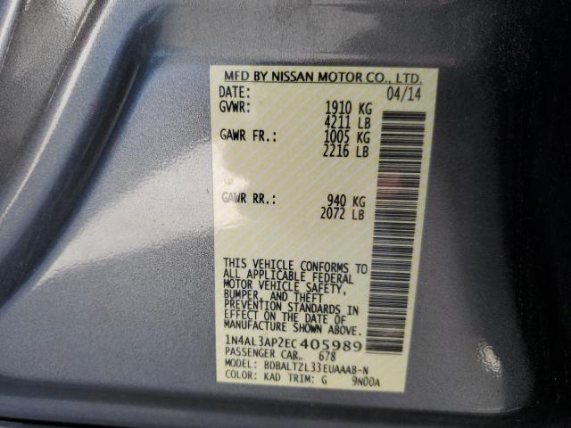 71668515 :رقم المزاد ، 1N4AL3AP2EC405989 vin ، 2014 Nissan Altima 2.5 مزاد بيع