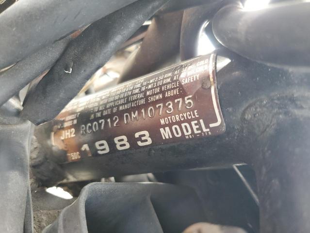 Продаж на аукціоні авто 1983 Honda Vf750, vin: JH2RC0712DM107375, номер лоту: 83877945
