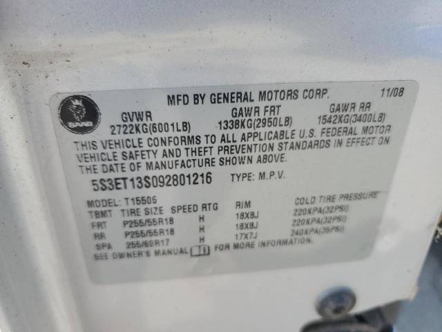 2009 Saab 9-7x მანქანა იყიდება აუქციონზე, vin: 5S3ET13S092801216, აუქციონის ნომერი: 71408425
