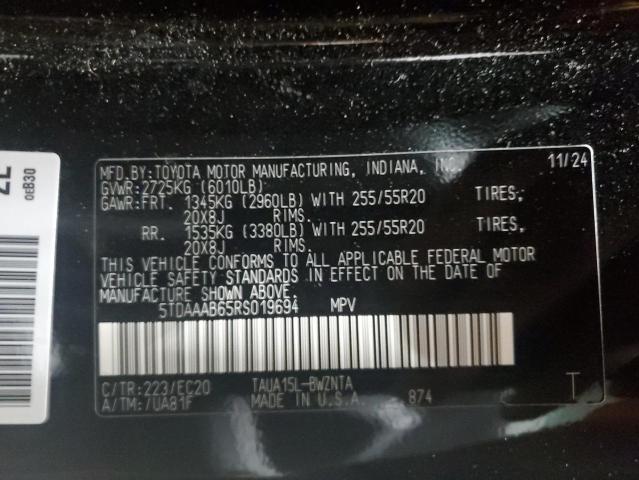 Auction sale of the 2024 Lexus Tx 350 Base, vin: 5TDAAAB65RS019694, lot number: 81842885