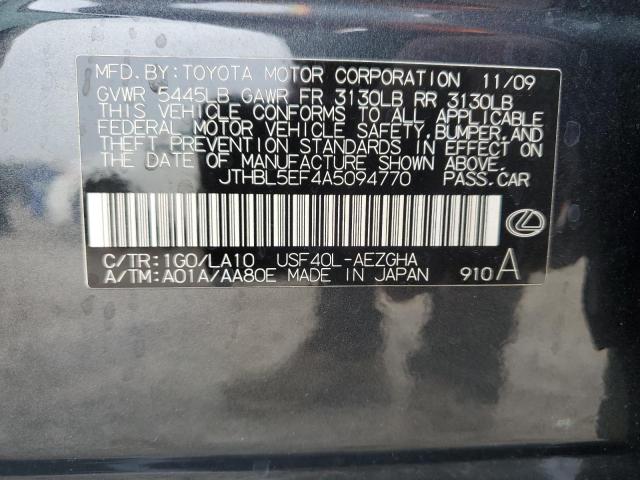 Продаж на аукціоні авто 2010 Lexus Ls 460, vin: JTHBL5EF4A5094770, номер лоту: 81650845
