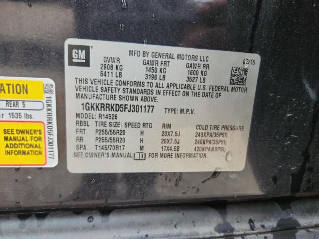 Aukcja sprzedaży 2015 Gmc Acadia, vin: 1GKKRRKD5FJ301177, numer aukcji: 81474075