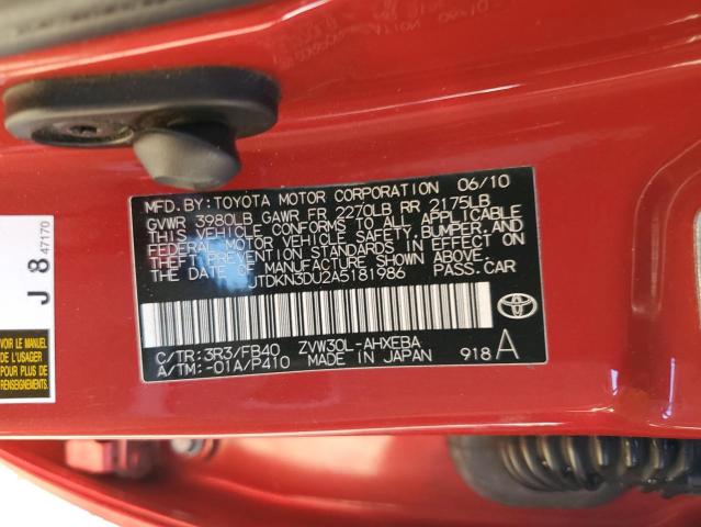 Продажа на аукционе авто 2010 Toyota Prius, vin: JTDKN3DU2A5181986, номер лота: 84798325