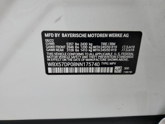 Aukcja sprzedaży 2022 Bmw X3, vin: WBX57DP08NN175740, numer aukcji: 81709845