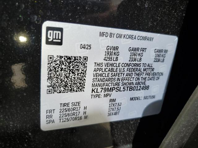 Aukcja sprzedaży 2026 Chevrolet Trailblazer, vin: KL79MPSL5TB012498, numer aukcji: 84242675