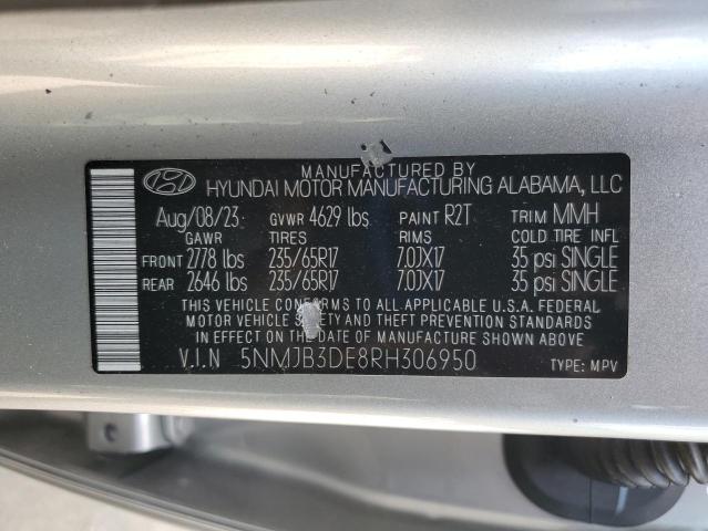 71283915 :رقم المزاد ، 5NMJB3DE8RH306950 vin ، 2024 Hyundai Tucson مزاد بيع