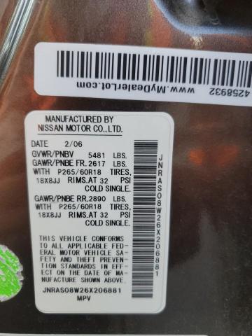 Продаж на аукціоні авто 2006 Infiniti Fx35, vin: JNRAS08W26X206881, номер лоту: 71868335
